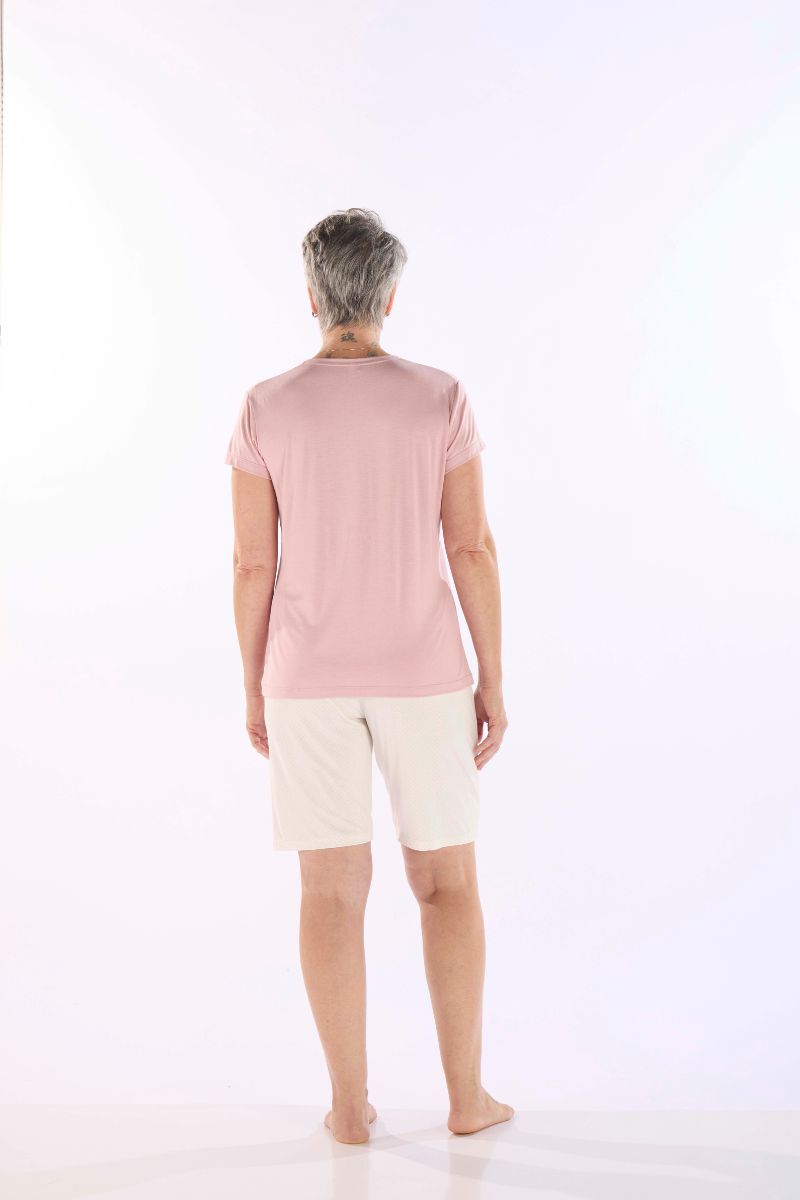 Pijama Manga Curta Em Viscolycra Com Bermuda – Pzama® 050292