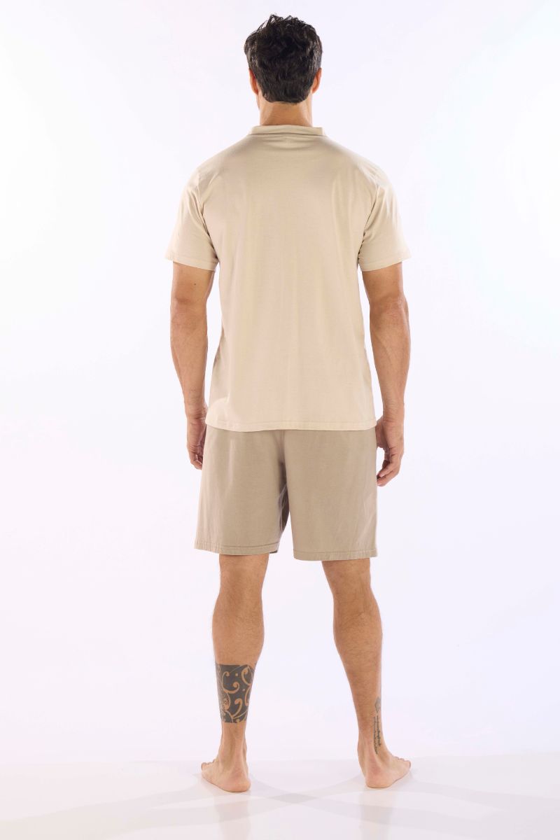 Pijama Masculino Meia Manga Aberto Frontal Com Bermuda Pzama® 6014.252 - COR 01