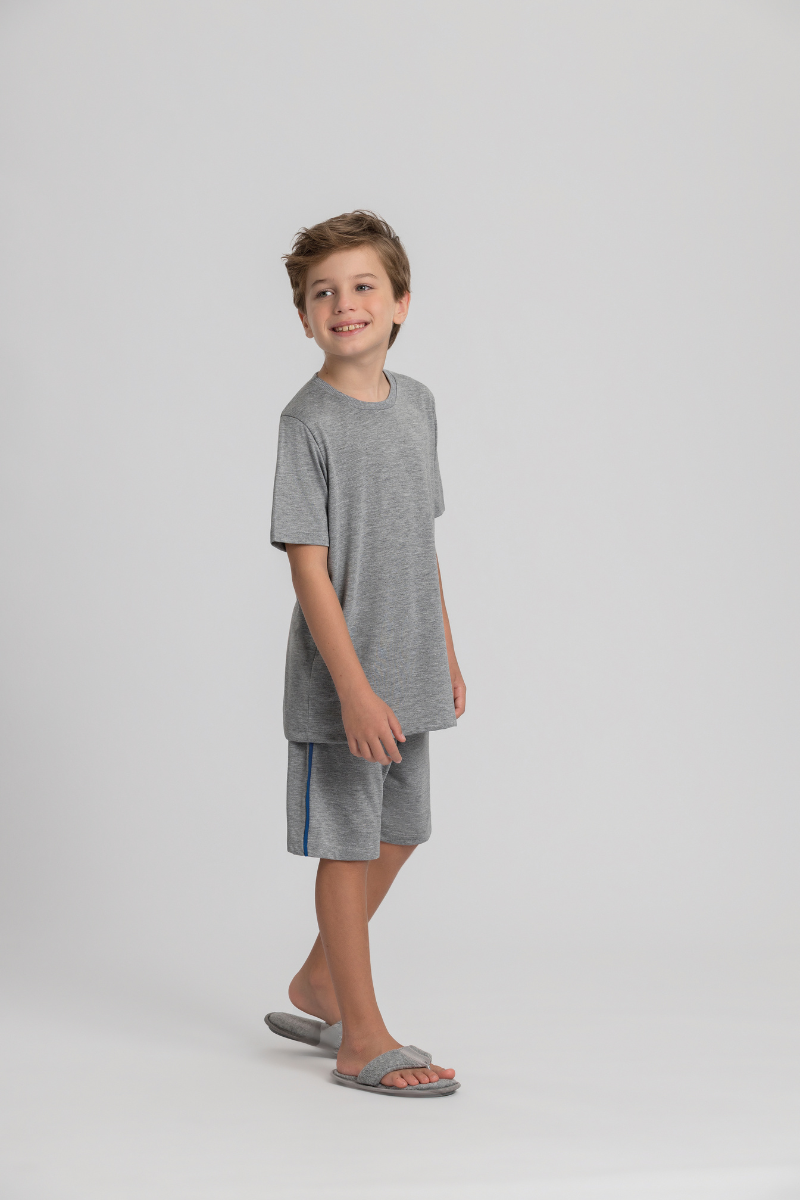 Pijama Infantil Masculino Meia Manga com Bermuda com Colete Police – Mensageiro dos Sonhos® 0132141