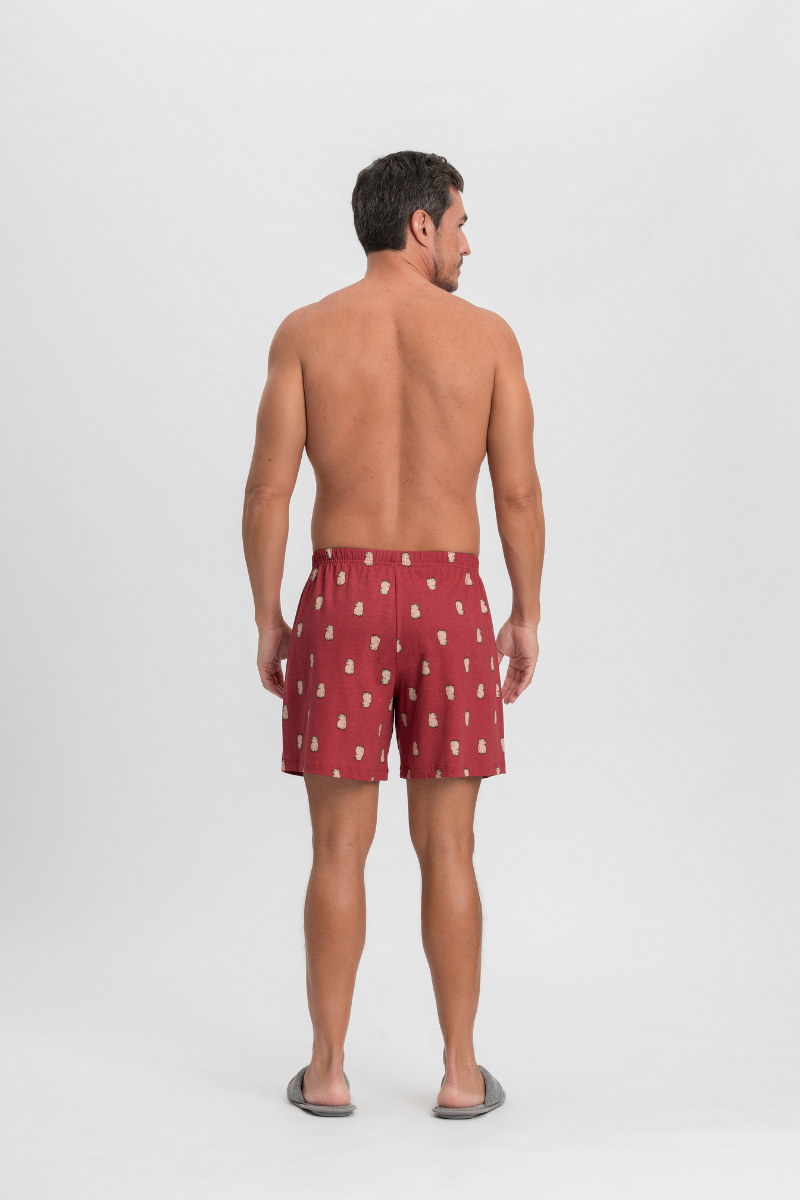 Pijama Jovial Samba-canção Meia Malha Natal das Capivaras – Mensageiro dos Sonhos® 015149S