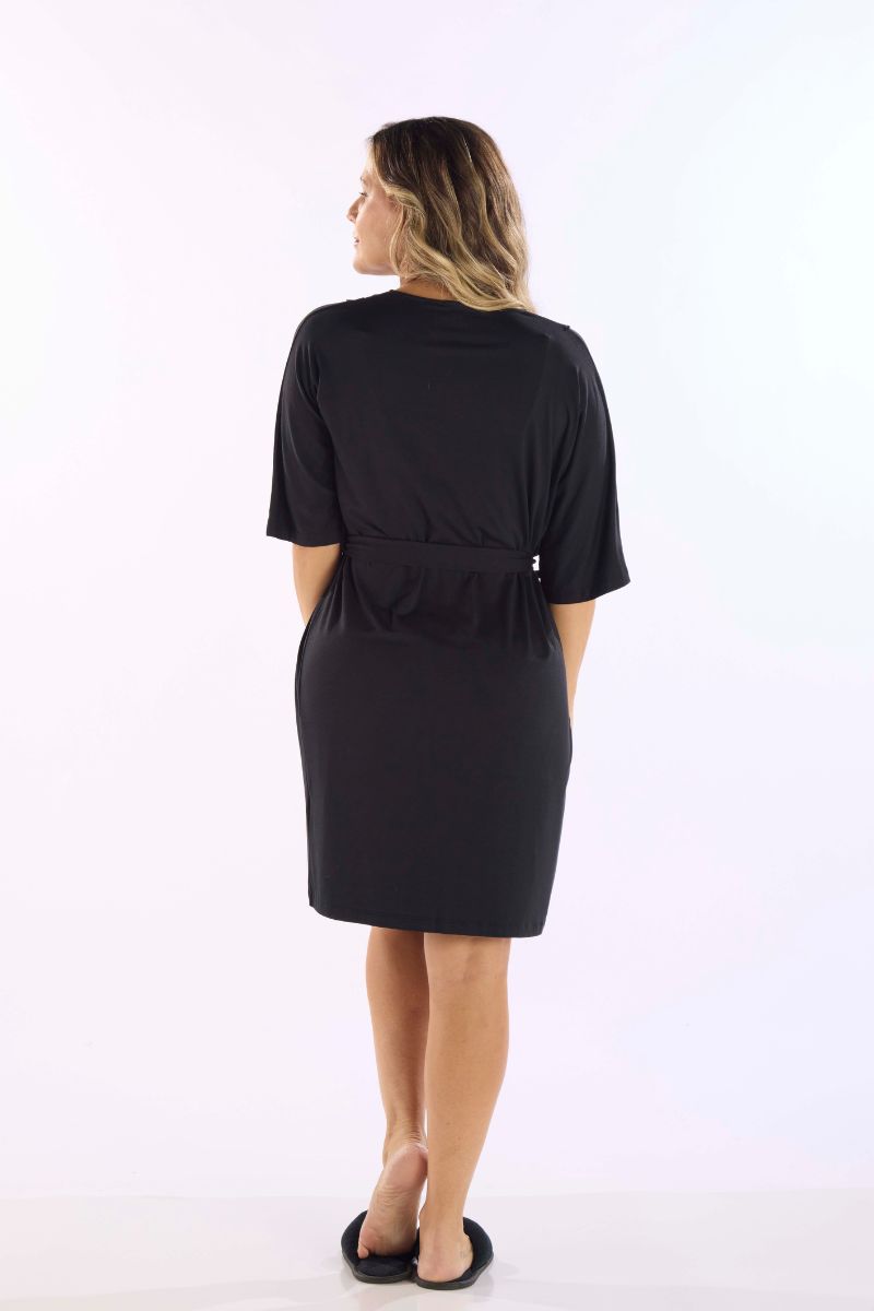 Robe Meia Manga Renda em Viscolycra Pzama® 100248 - COR 03