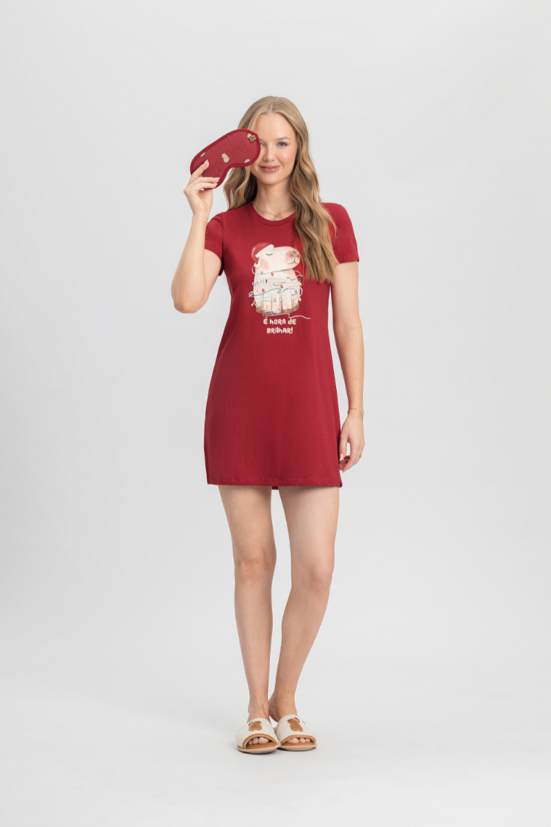 Camisola Meia Manga em Meia Malha Natal das Capivaras – Mensageiro dos Sonhos® 012530