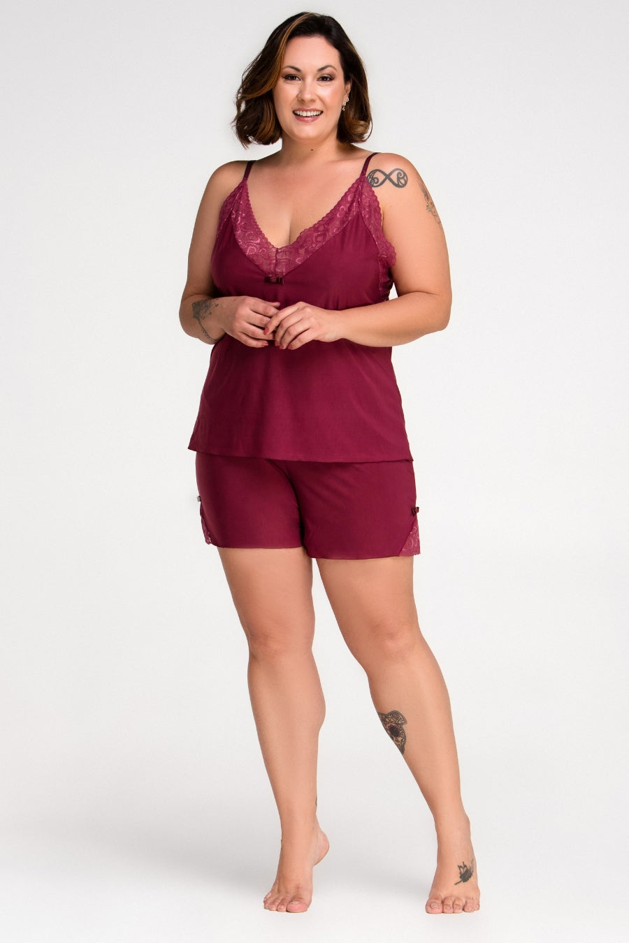 Short Doll Kelly Plus Renda – Malu Pijamas® 5.215.01