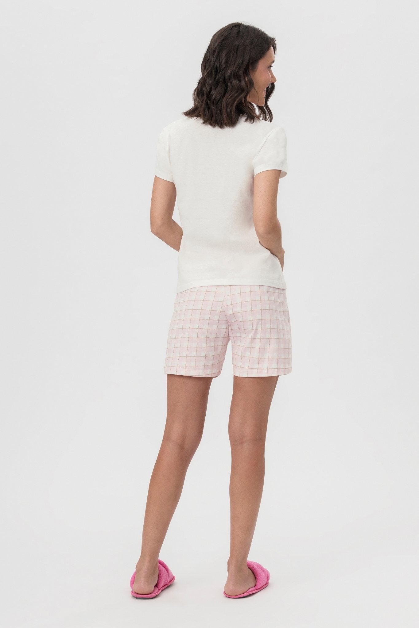 Pijama Meia Manga com Short em Meia Malha Eu e Você – Mensageiro da Paz® 033467