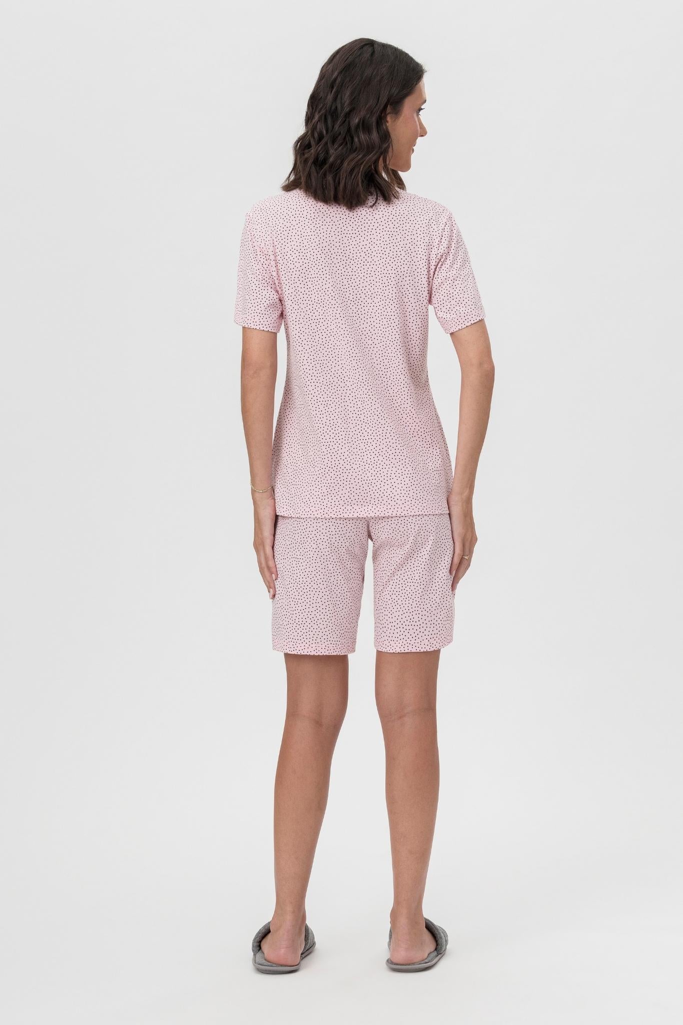 Pijama Meia Manga com Bermuda Aberta 1/2 Malha Sweet Home – Mensageira da Paz® 033460