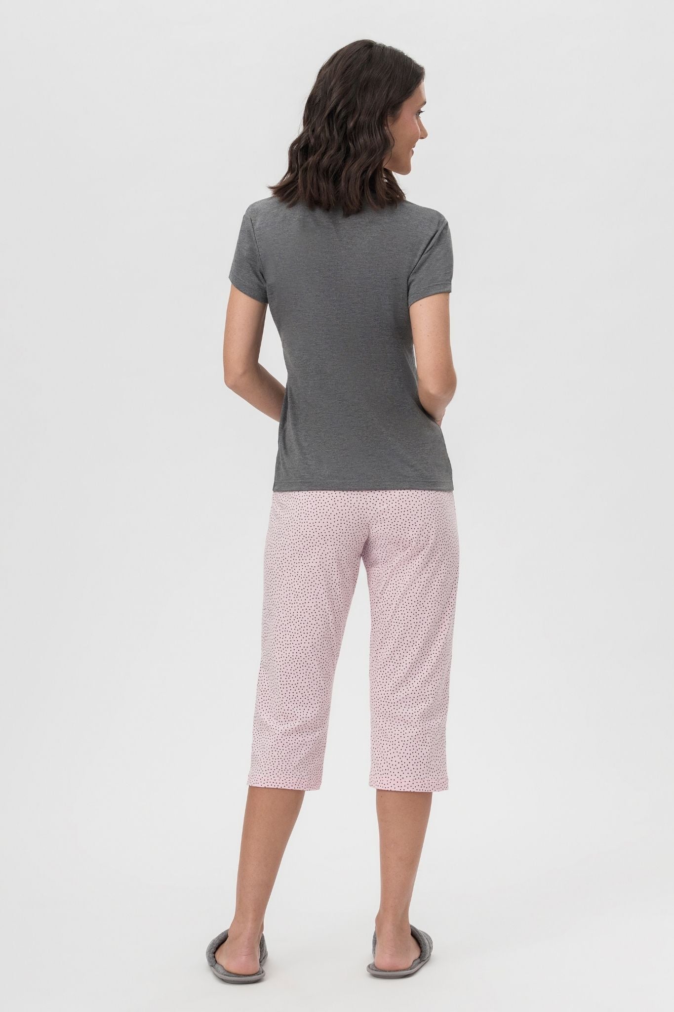 Pijama Meia Manga com Capri Meia Malha Sweet Home – Mensageira Da Paz® 033461