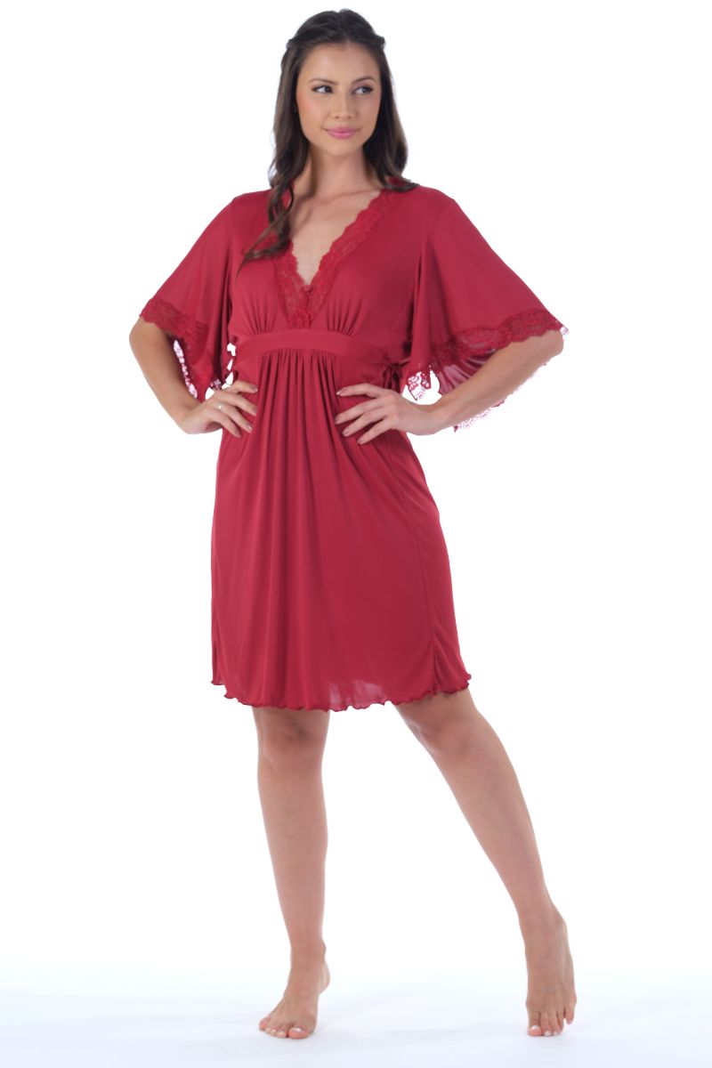 Kafta Curta Lisa Com Renda – Maria Candida® 10124