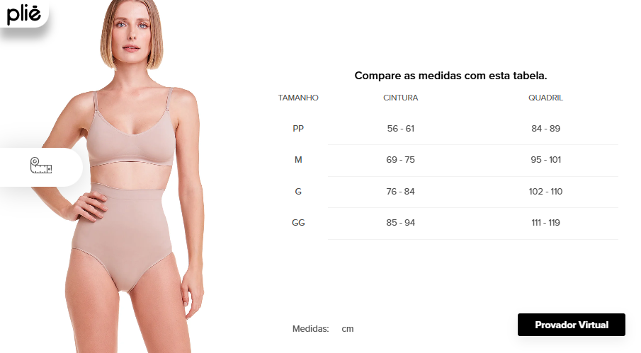 Calcinha Abdominal Alta Control – Plié® 50041