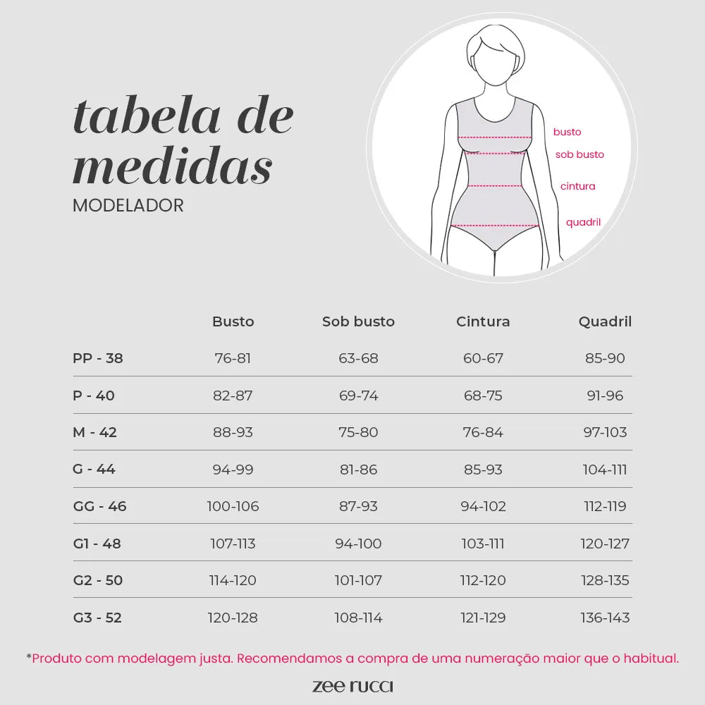 Bermuda Modeladora Magic Bumbum Invisible – Zee Rucci® ZR0803011