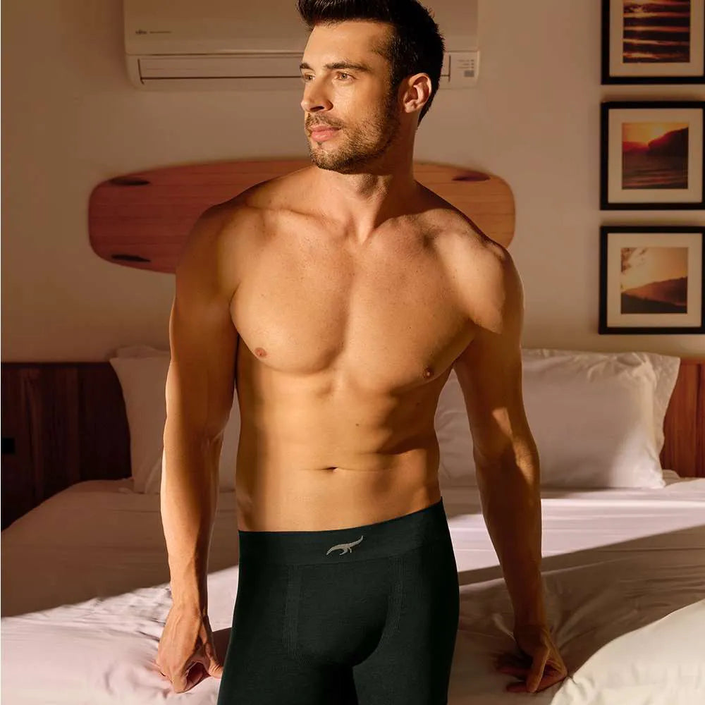 Cueca Boxer Modal sem Costura Lisa – Zee Rucci® ZR0100009
