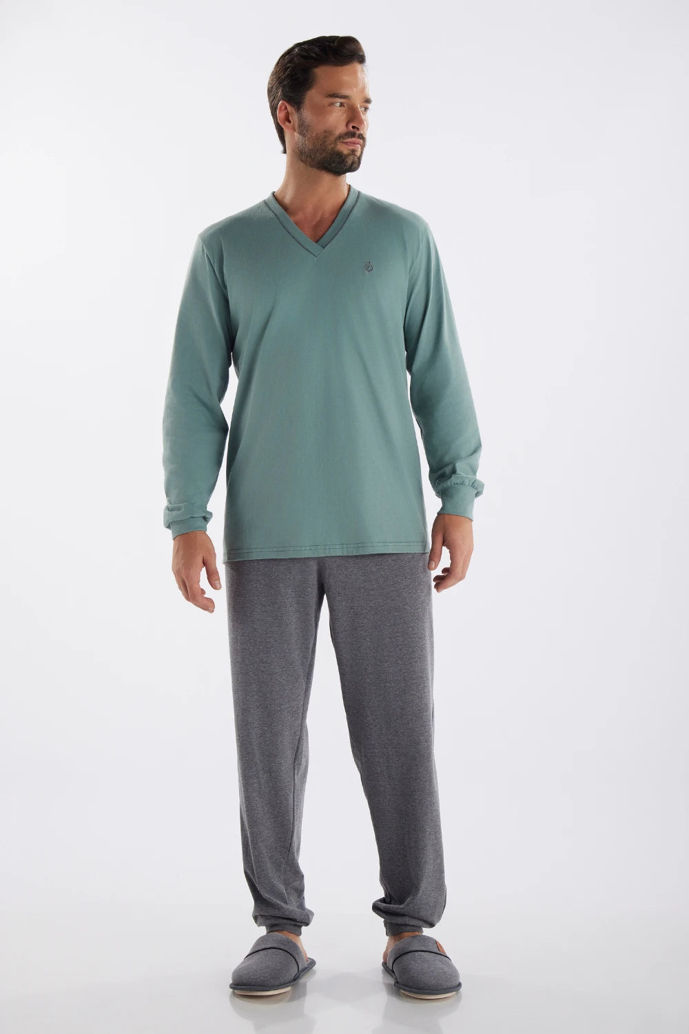 Pijama Masculino Manga Longa com Calça Pzama® 6010.251 - COR 01