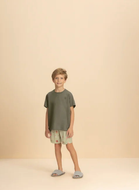 Pijama Infantil Masculino Meia Manga com Bermuda Peach Sublime Encantos – Lua Encantada® 12030165/66