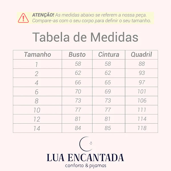 Pijama Infantil MM c/ Short Peach Sublime Encantos – Lua Encantada® 11110151/52